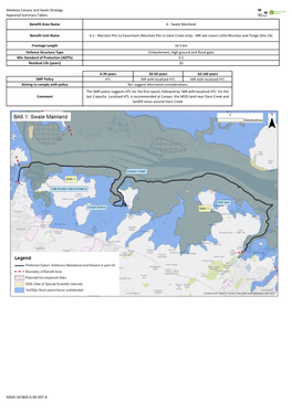 Medway Estuary and Swale Strategy Appraisal Summary Tables 0-20