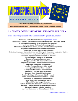 La Nuova Commissione Dell'unione Europea