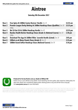 Aintree Printable Form Guide