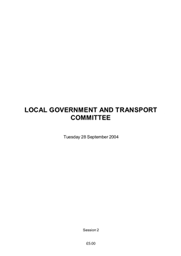 Local Government and Transport Committee