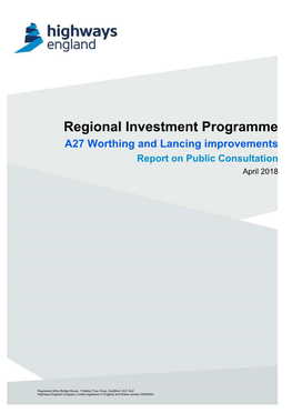 Regional Investment Programme A27 Worthing And