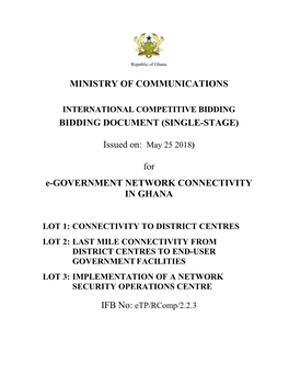 Bidding Document Final Network Connectivity 22May18