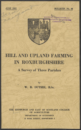 Hill and Upland Farming in Roxburghshire