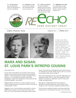 Mara and Susan: St. Louis Park's Intrepid Cousins