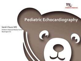 Echocardiography of Congenital Heart Disease