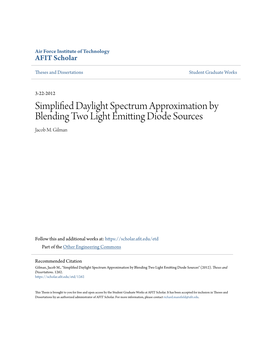 Simplified Daylight Spectrum Approximation by Blending Two Light Emitting Diode Sources