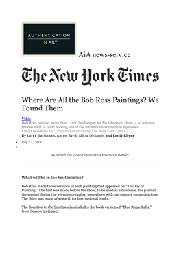 Aia News-Service Where Are All the Bob Ross Paintings?