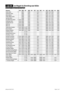 Lijn 28 Van Meppel Via Dieverbrug Naar Beilen Maandag T/M Vrijdag Normale Dienstregeling