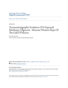 Tectonostratigraphic Evolution of a Suprasalt