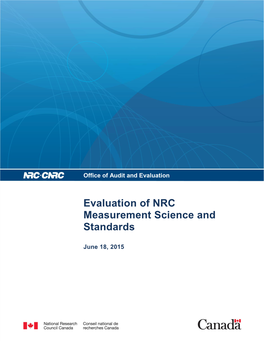 Evaluation of NRC Measurement Science and Standards