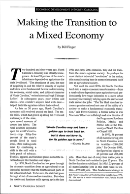 Making the Transition to a Mixed Economy