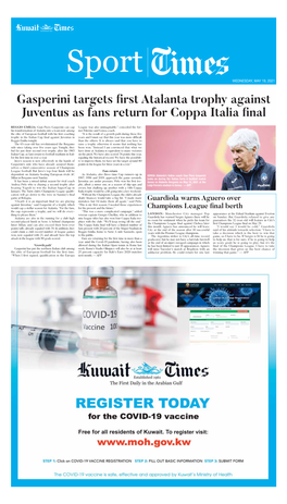 Gasperini Targets First Atalanta Trophy Against Juventus As Fans Return for Coppa Italia Final