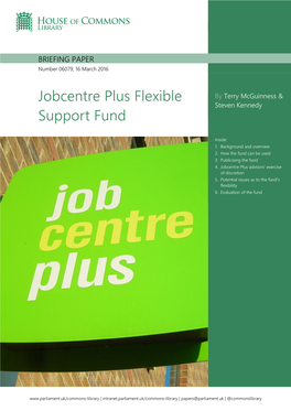 Jobcentre Plus Flexible Support Fund