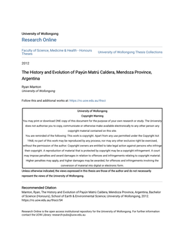 The History and Evolution of Payún Matrú Caldera, Mendoza Province, Argentina