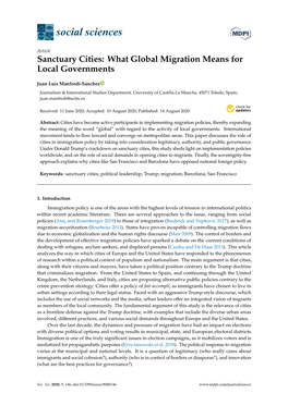 Sanctuary Cities: What Global Migration Means for Local Governments