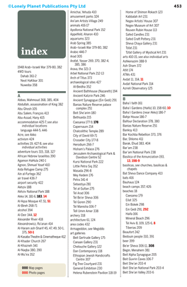 Israel & the Palestinian Territories – Index (Chapter)