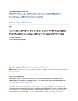 Heavy Winter Grazing) for Promoting Heterogeneity and Improving Ecosystem Services