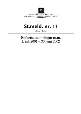 St.Meld. Nr. 11 (2002–2003)