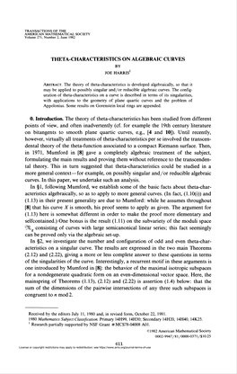 Theta-Characteristics on Algebraic Curves 613