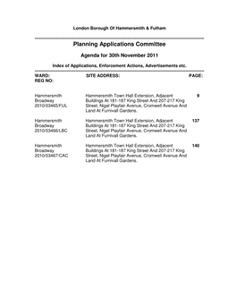 Planning Applications Committee