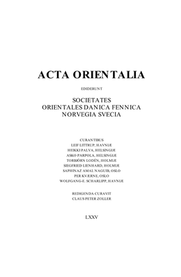 Acta Orientalia