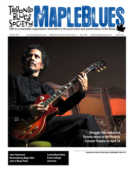 Shuggie Otis Makes His Toronto Debut at the Phoenix Concert Theatre on April 14