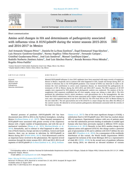 Amino Acid Changes in HA and Determinants of Pathogenicity