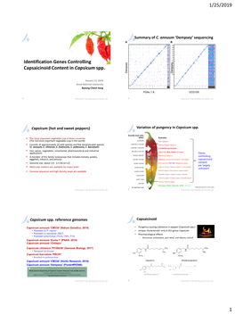 Identification Genes Controlling Capsaicinoid Content in Capsicum