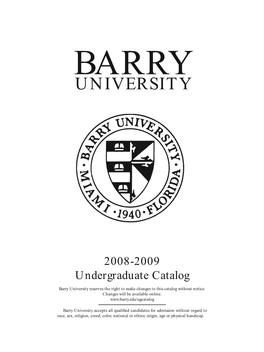 2008-2009 Undergraduate Catalog