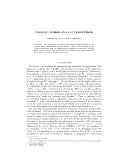 Crosscap Number and Knot Projections