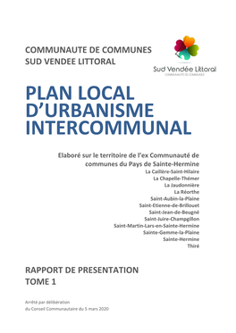 Plan Local D'urbanisme Intercommunal