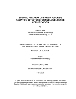 Building an Array of Barium Fluoride Radiation Detectors for Nuclear Lifetime Measurements