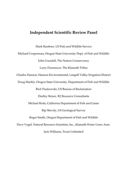 Upper Klamath Lake Water Quality Jacob Kann, Aquatic Ecosystem Sciences