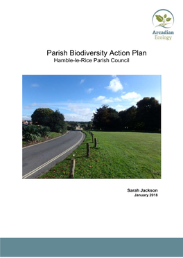 Biodiversity Action Plan Hamble-Le-Rice Parish Council