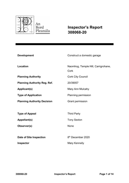 Inspectors Report (308/R308068.Pdf, .PDF Format 212KB)