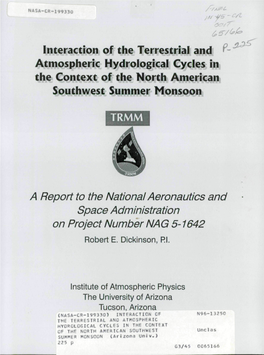 Interaction of the Terrestrial and the Context of the North American