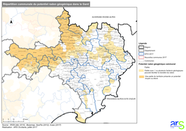 Répartition Communale Du Potentiel Radon Géogénique Dans Le Gard