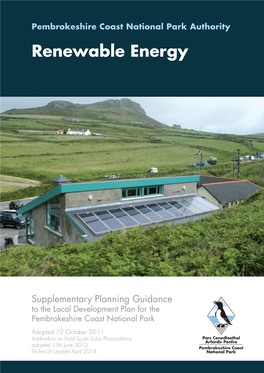 Pembrokeshire Coast National Park Authority Renewable Energy