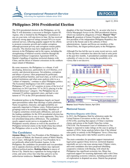 Philippines 2016 Presidential Election