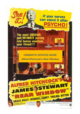 CINEMATIC DEVICES GUIDE Alfred Hitchcock's Rear Window