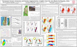 Permanent Forearc Extension and Seismic Segmentation: Insights from the 2010 Maule Earthquake, Chile Felipe Aron & Richard W