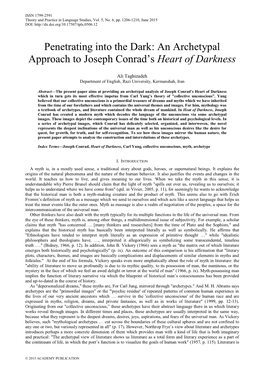 An Archetypal Approach to Joseph Conrad's Heart of Darkness