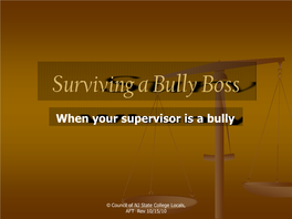 How to Survive a Bully Boss