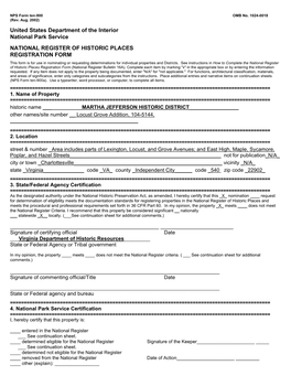 National Register Forms Template