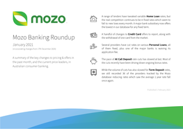 Mozo Banking Roundup the Withdrawal of One Card from the Market
