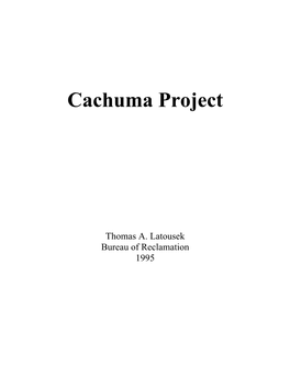 Cachuma Project, California