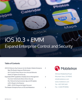 Ios 10.3 + EMM Expand Enterprise Control and Security