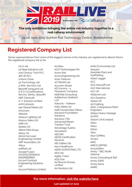 Registered Company List