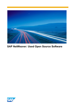 SAP Netweaver 7.4 Open Source Usage