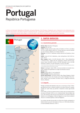 FICHA PAÍS Portugal República Portuguesa